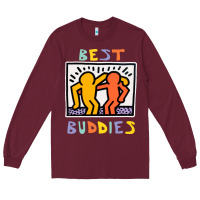 Burgundy best buddies has landed Long Sleeve Tee - linhVisuals