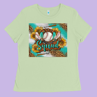 Baseball Mom Squad Tumbler Ladies Tee Designed By Bundleandbundleshop