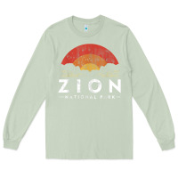 Matcha retro zion national park us vintage utah adventure hiking Long Sleeve Tee - linhVisuals