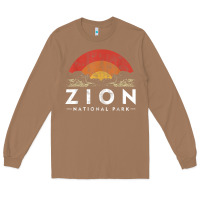 Toasted Coconut retro zion national park us vintage utah adventure hiking Long Sleeve Tee - linhVisuals