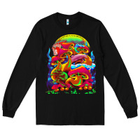 Black psychedelic t  shirt psychedelic dream t  shirt Long Sleeve Tee - linhVisuals