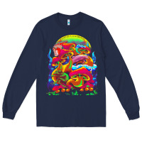 Navy psychedelic t  shirt psychedelic dream t  shirt Long Sleeve Tee - linhVisuals