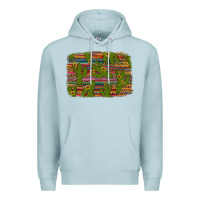 Blue Mist cinco de mayo sunflower and cactus background Premium Hoodie - Artiststas