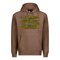 Chestnut cinco de mayo sunflower and cactus background Premium Hoodie - Artiststas