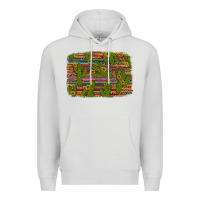 Dove Grey cinco de mayo sunflower and cactus background Premium Hoodie - Artiststas