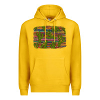 Lemon cinco de mayo sunflower and cactus background Premium Hoodie - Artiststas