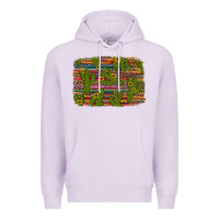 Lilac cinco de mayo sunflower and cactus background Premium Hoodie - Artiststas