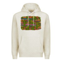 Oatmeal Heather cinco de mayo sunflower and cactus background Premium Hoodie - Artiststas