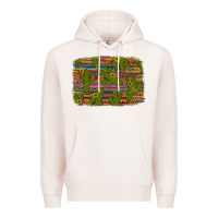 Pale Pink cinco de mayo sunflower and cactus background Premium Hoodie - Artiststas