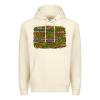 Sandshell cinco de mayo sunflower and cactus background Premium Hoodie - Artiststas