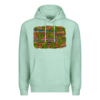 Seafoam cinco de mayo sunflower and cactus background Premium Hoodie - Artiststas