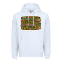White cinco de mayo sunflower and cactus background Premium Hoodie - Artiststas