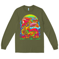 Army Green psychedelic t  shirt psychedelic dream t  shirt Long Sleeve Tee - linhVisuals