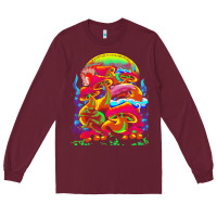 Burgundy psychedelic t  shirt psychedelic dream t  shirt Long Sleeve Tee - linhVisuals