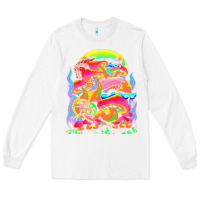 White psychedelic t  shirt psychedelic dream t  shirt Long Sleeve Tee - linhVisuals