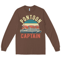 Chestnut pontoon captain vintage boating party funny gift for pontooning lover Long Sleeve Tee - linhVisuals