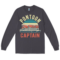 Smoke pontoon captain vintage boating party funny gift for pontooning lover Long Sleeve Tee - linhVisuals