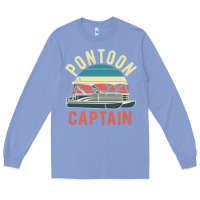 Colony Blue pontoon captain vintage boating party funny gift for pontooning lover Long Sleeve Tee - linhVisuals