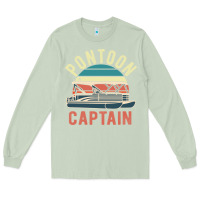 Matcha pontoon captain vintage boating party funny gift for pontooning lover Long Sleeve Tee - linhVisuals
