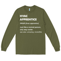 Army Green hvac apprentice t shirt Long Sleeve Tee - linhVisuals