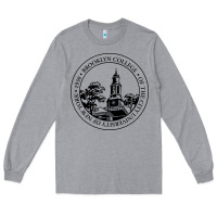 Heather Grey brooklyn college seal Long Sleeve Tee - linhVisuals