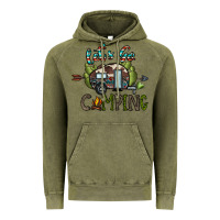 Vintage Olive let's go camping Vintage Hoodie - CowhideDigitalArt