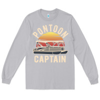 Moon Dust retro pontoon captain of the boat funny river cruising gift for pontoo Long Sleeve Tee - linhVisuals