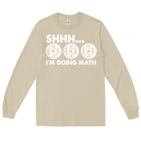 Mushroom shhh i'm doing math gym funny bodybuilding weightlifting humor quote Long Sleeve Tee - linhVisuals