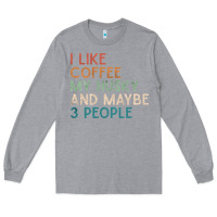 Heather Grey siberian husky dog i like coffee my husky and maybe 3 people vintage d Long Sleeve Tee - linhVisuals