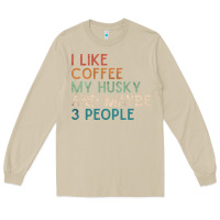 Mushroom siberian husky dog i like coffee my husky and maybe 3 people vintage d Long Sleeve Tee - linhVisuals