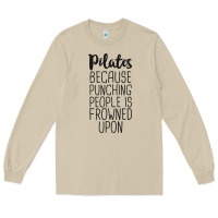 Mushroom pilates because punching people is frowned upon t shirt Long Sleeve Tee - linhVisuals