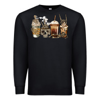 Black skeleton coffee Premium Sweatshirt - Jasminsmagicworld