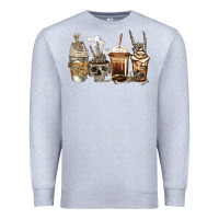 Heather Grey skeleton coffee Premium Sweatshirt - Jasminsmagicworld