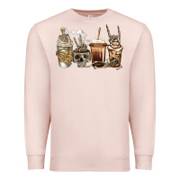 Pale Pink skeleton coffee Premium Sweatshirt - Jasminsmagicworld