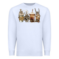 White skeleton coffee Premium Sweatshirt - Jasminsmagicworld