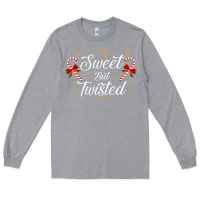 Heather Grey sweet but twisted candy cane christmas humor funny and cute gifts for Long Sleeve Tee - linhVisuals
