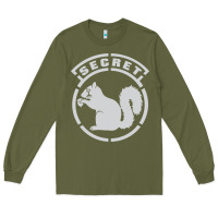 Army Green Secret Squirrel Long Sleeve Tee - linhVisuals