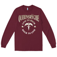 Burgundy ‘Qüëënsrÿche Live To ock Long Sleeve Tee - linhVisuals
