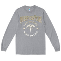 Heather Grey ‘Qüëënsrÿche Live To ock Long Sleeve Tee - linhVisuals