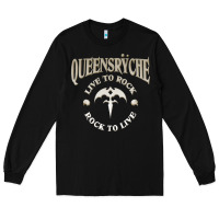Black ‘Qüëënsrÿche Live To ock Long Sleeve Tee - linhVisuals