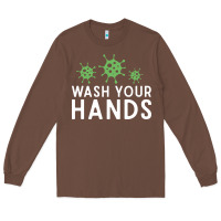 Chestnut wash your hands green germs graphic Long Sleeve Tee - linhVisuals