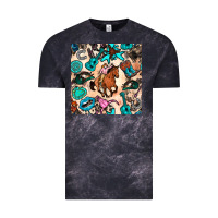 Cloud Black western cowgirl seamless pattern Vintage Tee - BundleAndBundleShop