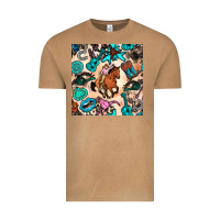Vintage Camel western cowgirl seamless pattern Vintage Tee - BundleAndBundleShop