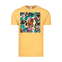 Vintage Mustard western cowgirl seamless pattern Vintage Tee - BundleAndBundleShop