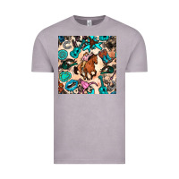 Vintage Zinc western cowgirl seamless pattern Vintage Tee - BundleAndBundleShop