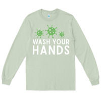 Matcha wash your hands green germs graphic Long Sleeve Tee - linhVisuals