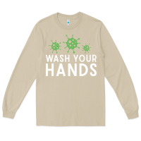 Mushroom wash your hands green germs graphic Long Sleeve Tee - linhVisuals