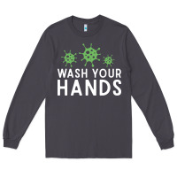 Smoke wash your hands green germs graphic Long Sleeve Tee - linhVisuals