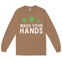Toasted Coconut wash your hands green germs graphic Long Sleeve Tee - linhVisuals