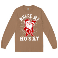 Toasted Coconut where my ho's at funny santa christmas pun naughty xmas humor gift Long Sleeve Tee - linhVisuals